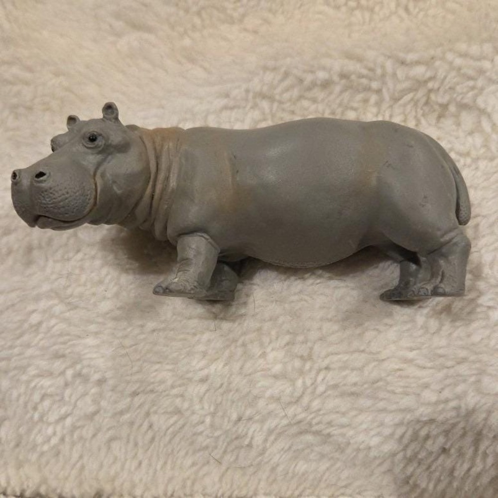 Safari Ltd Hippo 1996 Hippopotamus 5.5" Vintage Safari Animal Diorama‎ Realistic